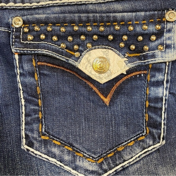 VO‎ Jeans Trendy Tie-Dye Style Blue Straight Legs Jeans Size 30 - Picture 9 of 16